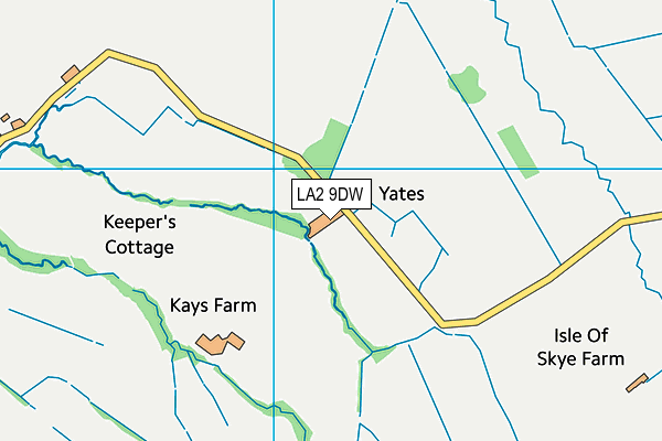 LA2 9DW map - OS VectorMap District (Ordnance Survey)