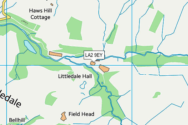 LA2 9EY map - OS VectorMap District (Ordnance Survey)