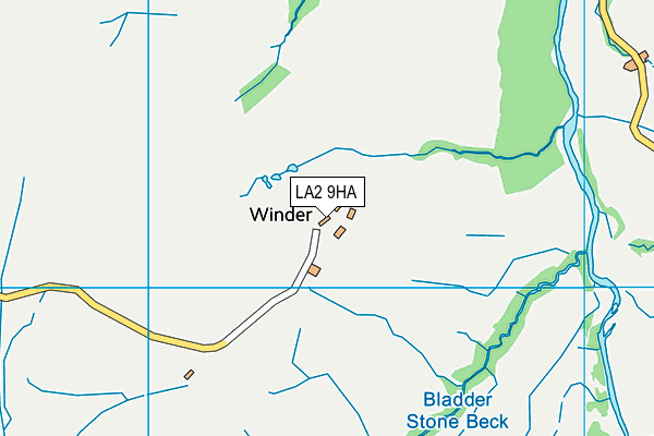 LA2 9HA map - OS VectorMap District (Ordnance Survey)