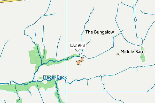 LA2 9HB map - OS VectorMap District (Ordnance Survey)