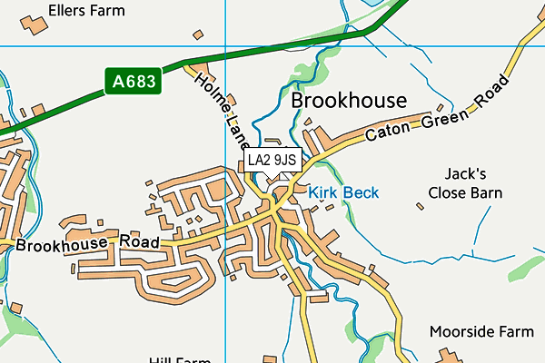 LA2 9JS map - OS VectorMap District (Ordnance Survey)