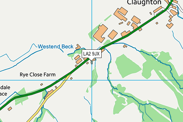 LA2 9JX map - OS VectorMap District (Ordnance Survey)