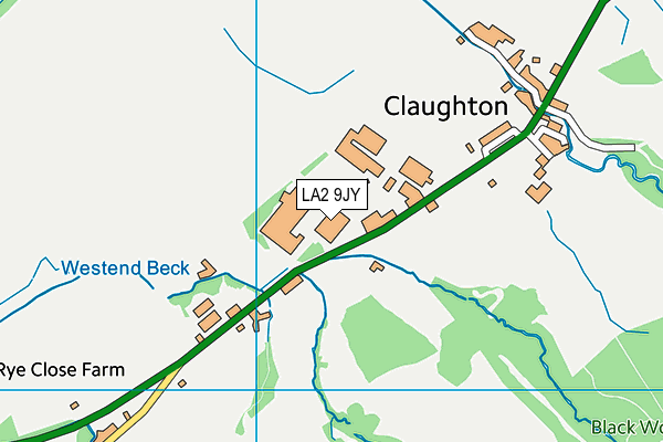 Claughton Brickworks map (LA2 9JY) - OS VectorMap District (Ordnance Survey)