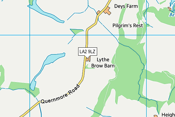 LA2 9LZ map - OS VectorMap District (Ordnance Survey)