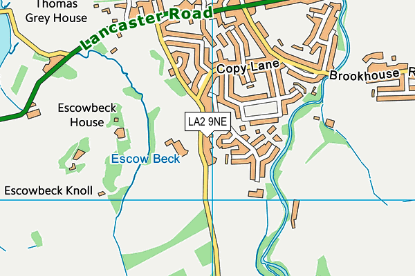 LA2 9NE map - OS VectorMap District (Ordnance Survey)