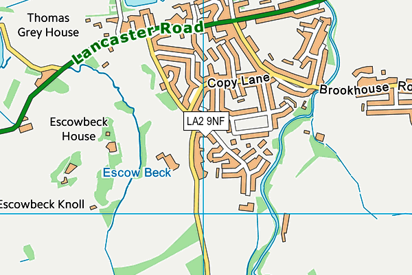 LA2 9NF map - OS VectorMap District (Ordnance Survey)