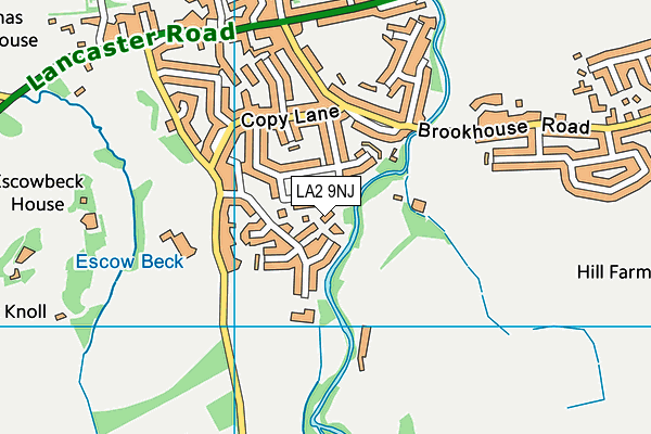 LA2 9NJ map - OS VectorMap District (Ordnance Survey)