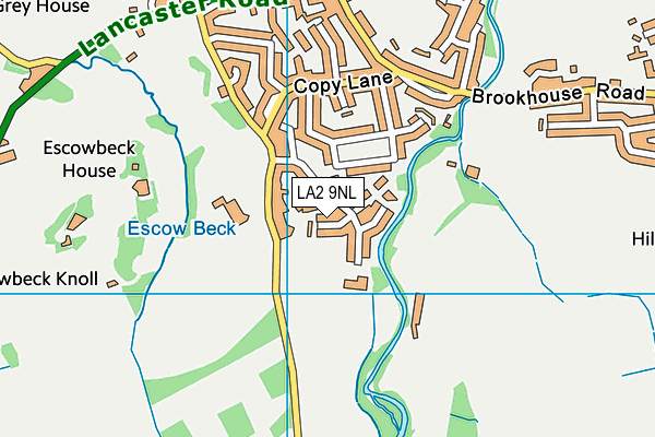 LA2 9NL map - OS VectorMap District (Ordnance Survey)