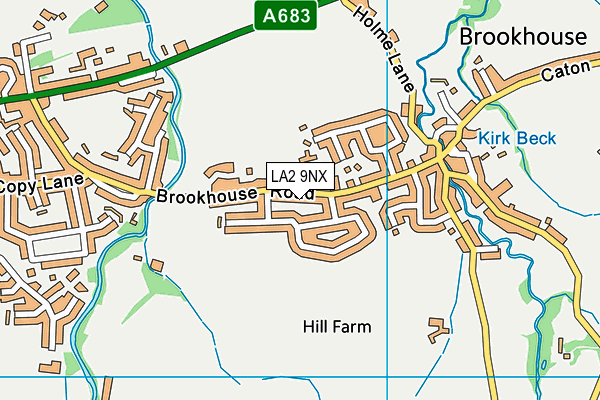 LA2 9NX map - OS VectorMap District (Ordnance Survey)