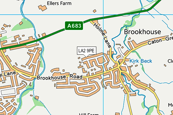 LA2 9PE map - OS VectorMap District (Ordnance Survey)