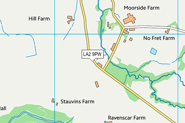 LA2 9PW map - OS VectorMap District (Ordnance Survey)