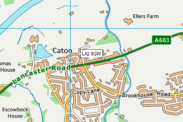 LA2 9QW map - OS VectorMap District (Ordnance Survey)