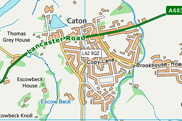 LA2 9QZ map - OS VectorMap District (Ordnance Survey)