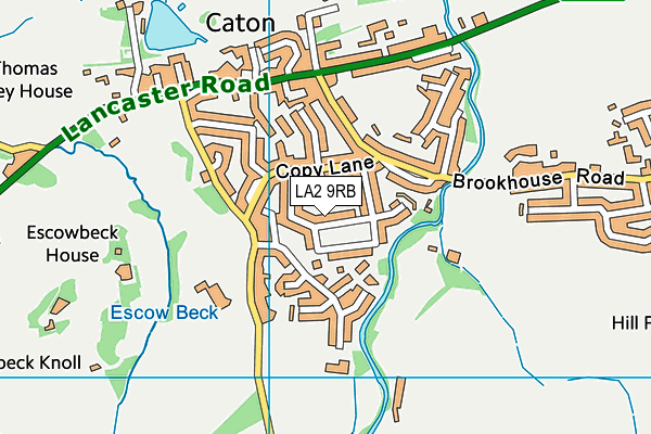 LA2 9RB map - OS VectorMap District (Ordnance Survey)