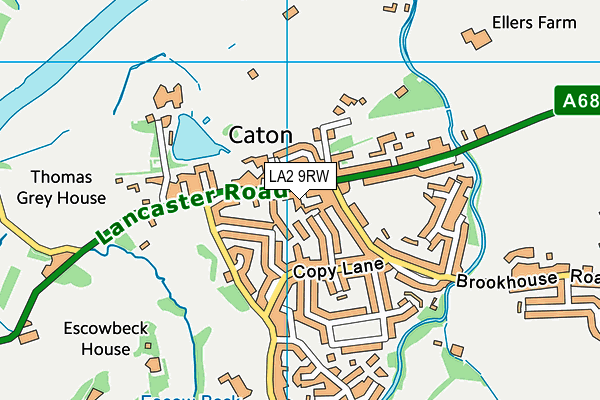 LA2 9RW map - OS VectorMap District (Ordnance Survey)