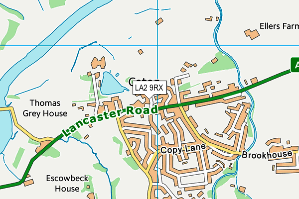 LA2 9RX map - OS VectorMap District (Ordnance Survey)