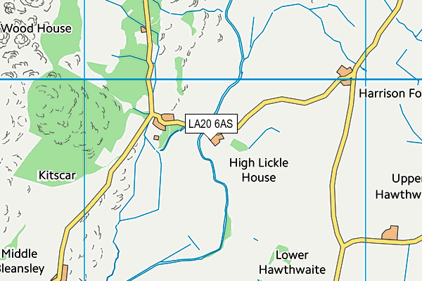 LA20 6AS map - OS VectorMap District (Ordnance Survey)