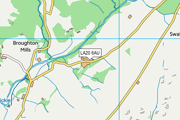 LA20 6AU map - OS VectorMap District (Ordnance Survey)