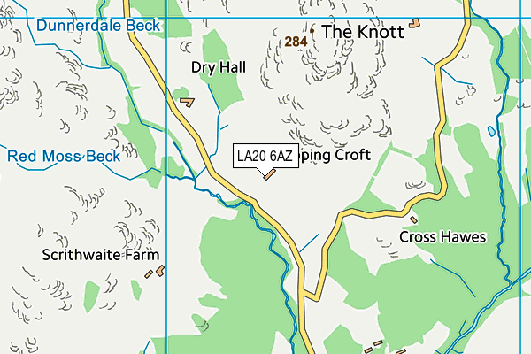 LA20 6AZ map - OS VectorMap District (Ordnance Survey)