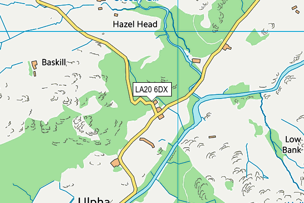 LA20 6DX map - OS VectorMap District (Ordnance Survey)