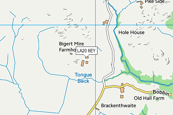 LA20 6EY map - OS VectorMap District (Ordnance Survey)