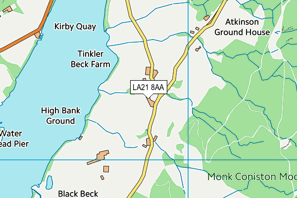LA21 8AA map - OS VectorMap District (Ordnance Survey)