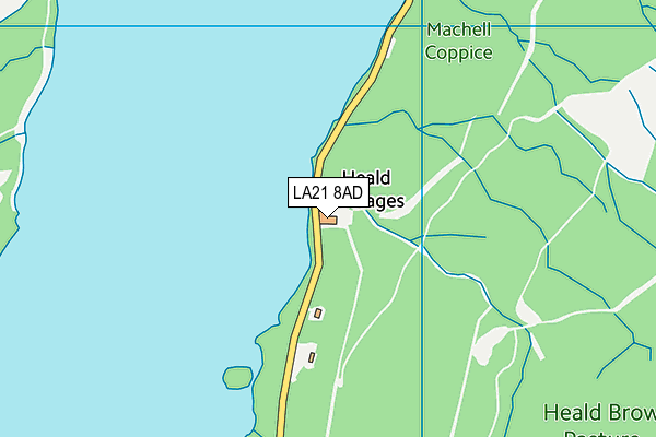 LA21 8AD map - OS VectorMap District (Ordnance Survey)