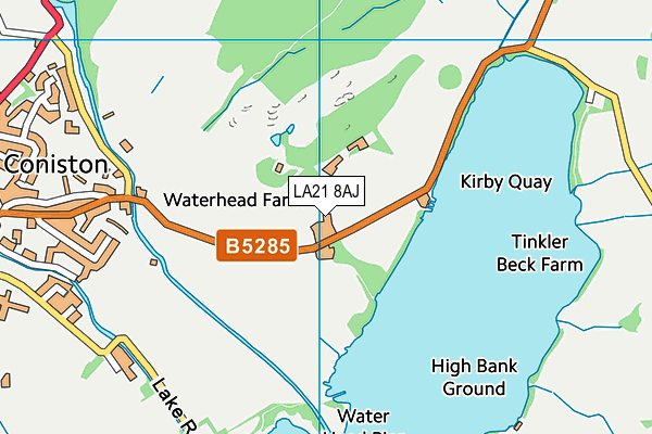 LA21 8AJ map - OS VectorMap District (Ordnance Survey)