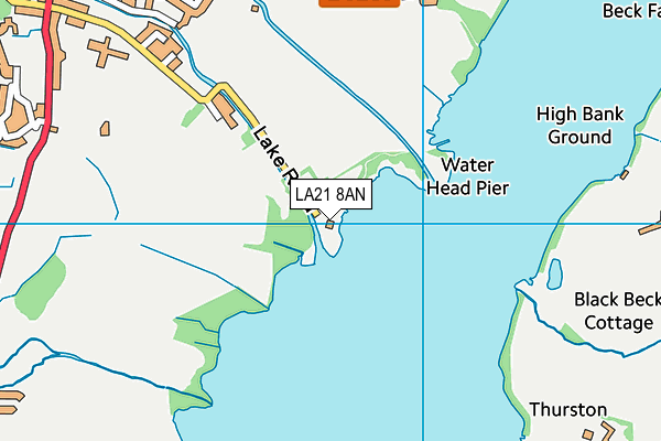 LA21 8AN map - OS VectorMap District (Ordnance Survey)