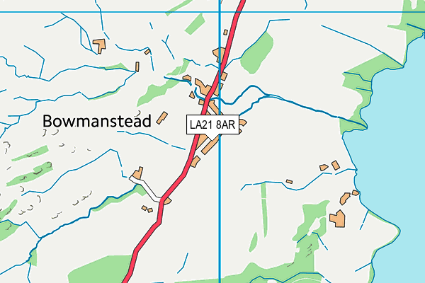 LA21 8AR map - OS VectorMap District (Ordnance Survey)