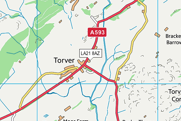 LA21 8AZ map - OS VectorMap District (Ordnance Survey)