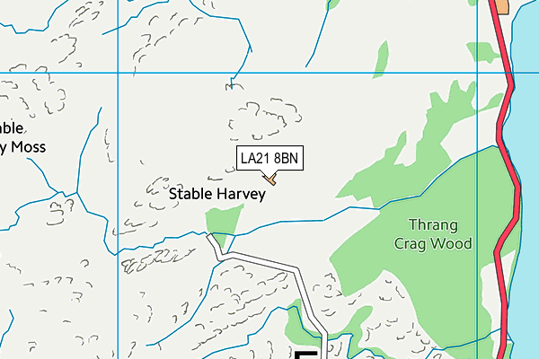 LA21 8BN map - OS VectorMap District (Ordnance Survey)