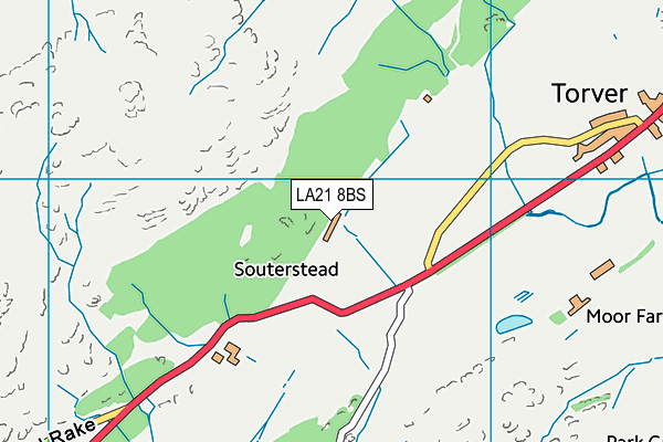 LA21 8BS map - OS VectorMap District (Ordnance Survey)