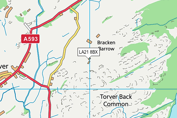 LA21 8BX map - OS VectorMap District (Ordnance Survey)