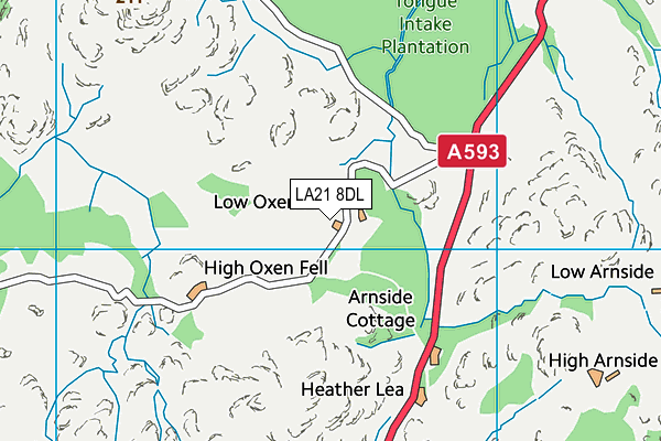 LA21 8DL map - OS VectorMap District (Ordnance Survey)