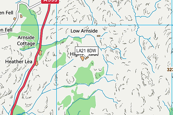 LA21 8DW map - OS VectorMap District (Ordnance Survey)