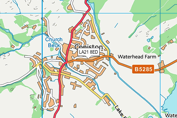 LA21 8ED map - OS VectorMap District (Ordnance Survey)