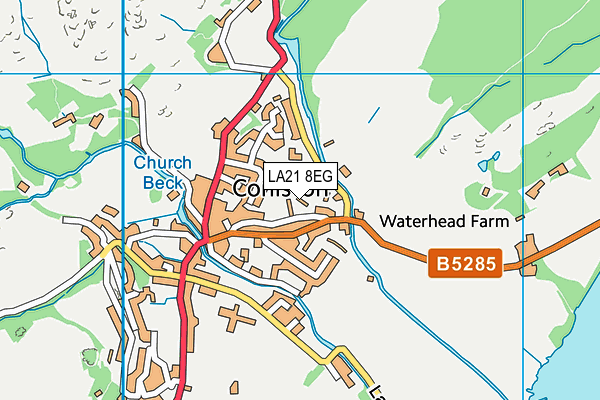 LA21 8EG map - OS VectorMap District (Ordnance Survey)
