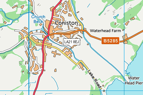 LA21 8EJ map - OS VectorMap District (Ordnance Survey)