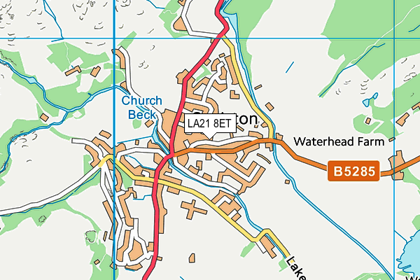 LA21 8ET map - OS VectorMap District (Ordnance Survey)