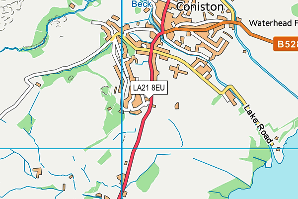 LA21 8EU map - OS VectorMap District (Ordnance Survey)