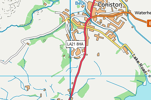 LA21 8HA map - OS VectorMap District (Ordnance Survey)