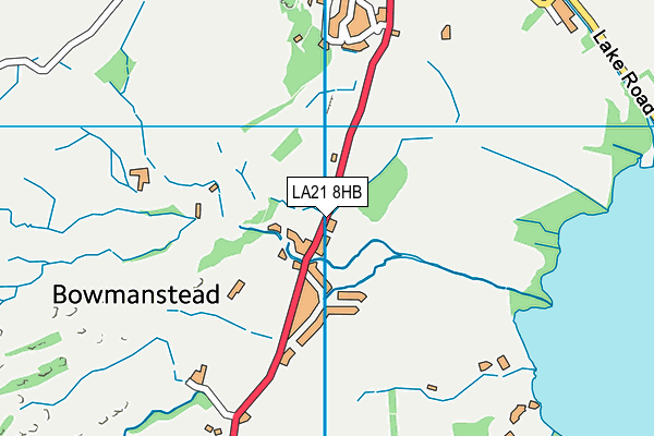 LA21 8HB map - OS VectorMap District (Ordnance Survey)