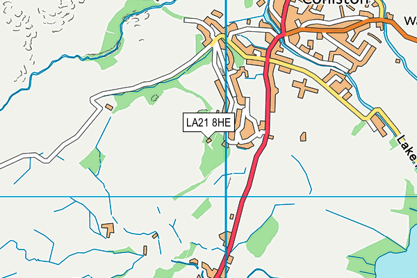 LA21 8HE map - OS VectorMap District (Ordnance Survey)