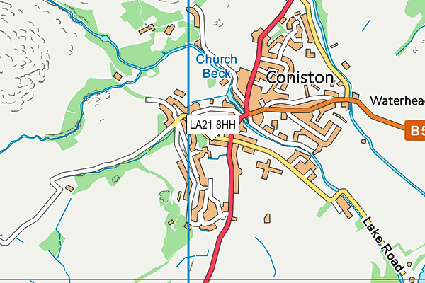 LA21 8HH map - OS VectorMap District (Ordnance Survey)