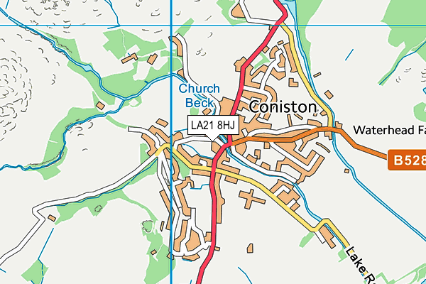 LA21 8HJ map - OS VectorMap District (Ordnance Survey)