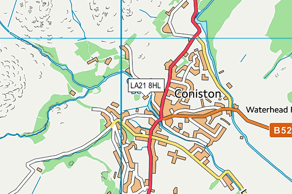 LA21 8HL map - OS VectorMap District (Ordnance Survey)