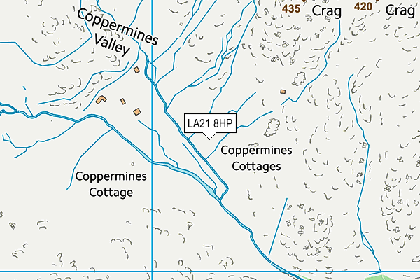 LA21 8HP map - OS VectorMap District (Ordnance Survey)