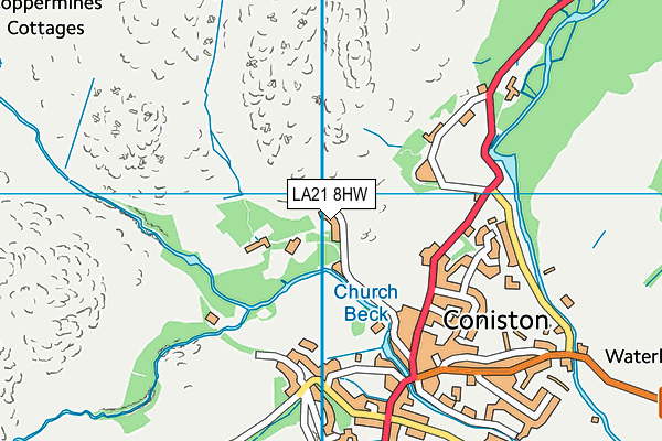 LA21 8HW map - OS VectorMap District (Ordnance Survey)