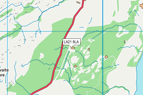 LA21 8LA map - OS VectorMap District (Ordnance Survey)